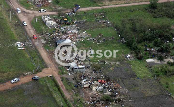 El Comité de Emergencia dio a conocer fotografías aéreas que muestran la devastación que sufrió una buena parte de la ciudad